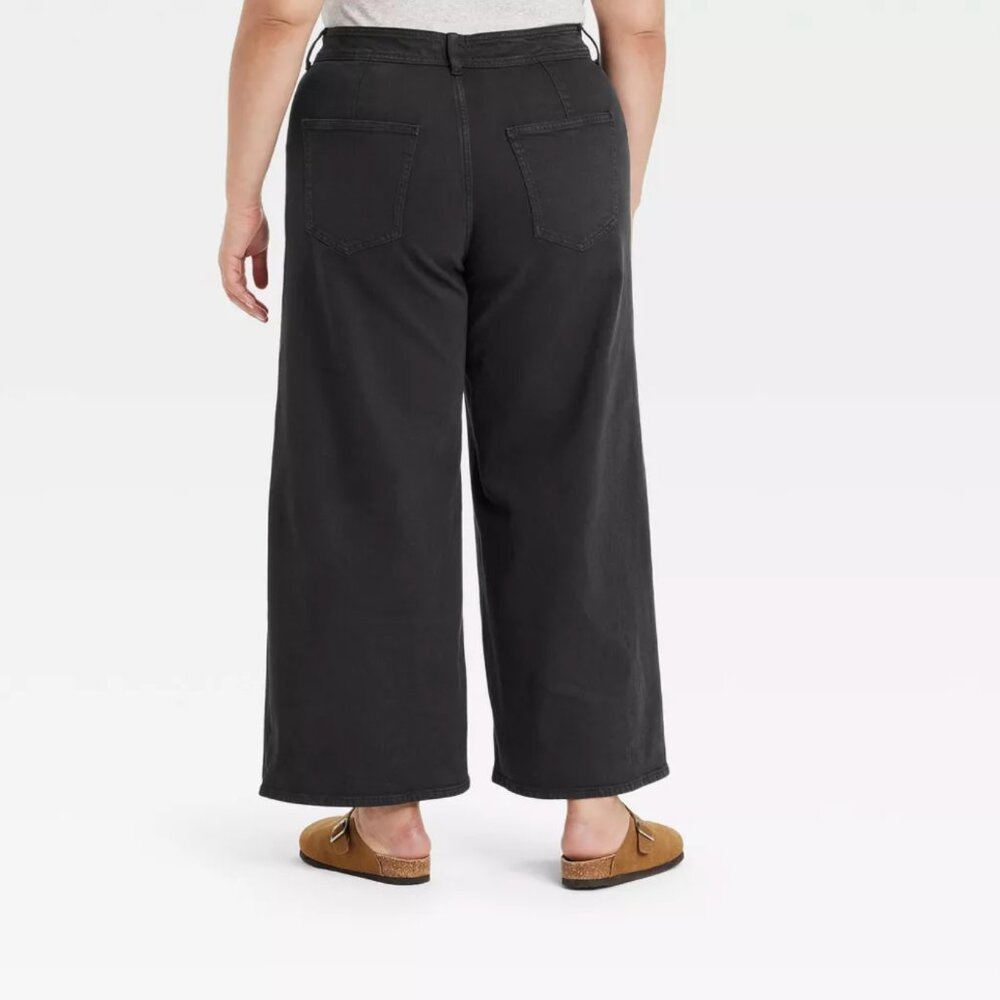 Women's High-Rise Sailor Wide Leg Ankle Jeans - Universal Thread Size 16 - Picture 9 of 10